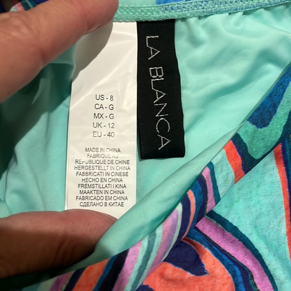 NWT La Blanca size 8 Cheeky Cut Bikini Bottom. - Picture 3 of 5